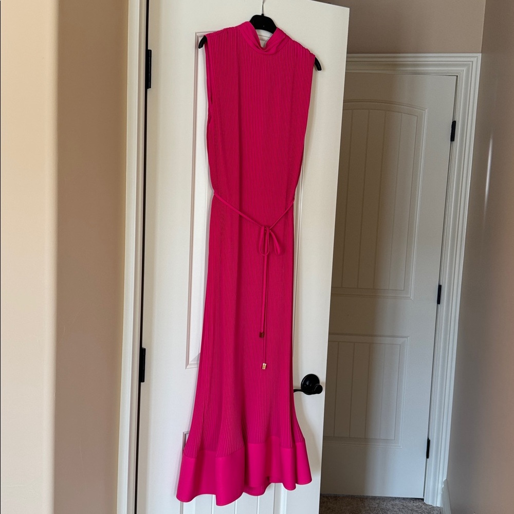 Milly Melina Midi Dress with Tie Waist